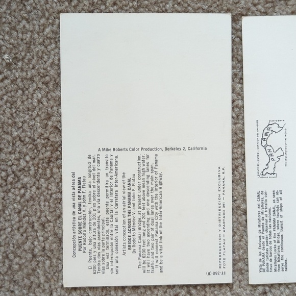 Pair Of Panama Canal Postcards - Picture 3 of 4